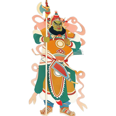 彩绘门神